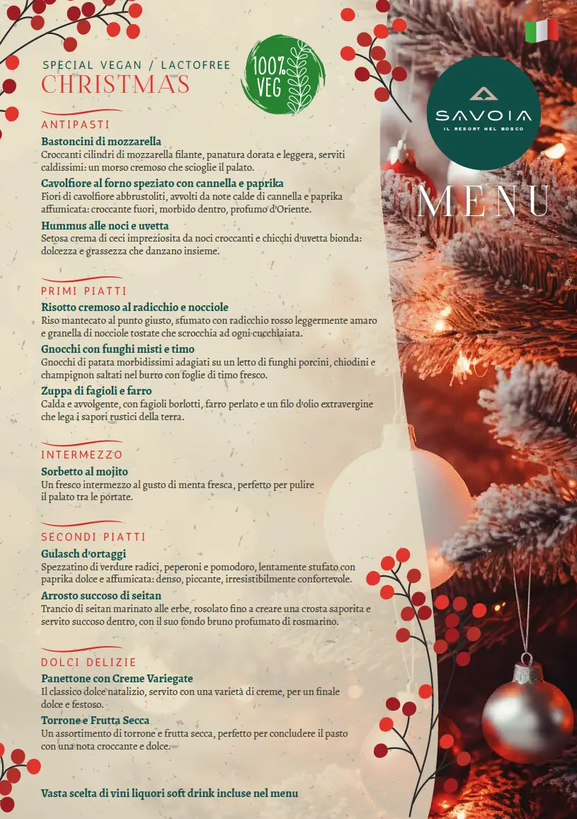 savoia menu natale vegan 2025 icons